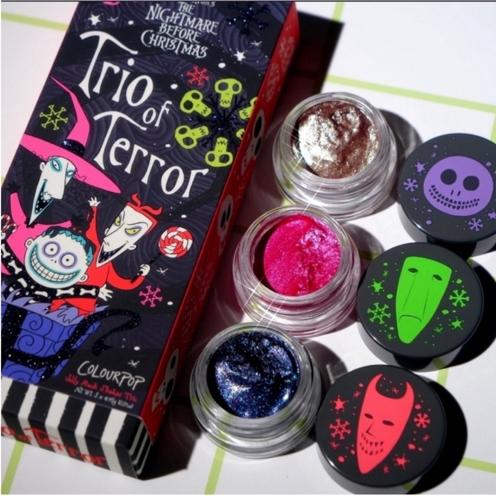 Colourpop The Nightmare Before Christmas Trio of Terror Jelly Much Shadows